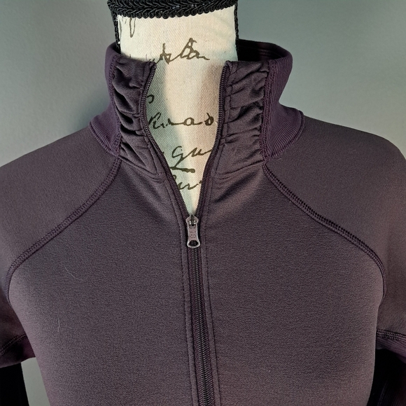 Calia by Carrie Underwood Pullover Purple 1/2 Zip Ruched Mock Neck Size Medium - Picture 5 of 8